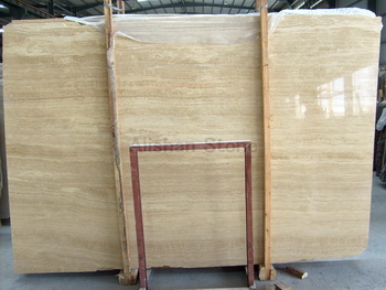 travertine wood color slabs